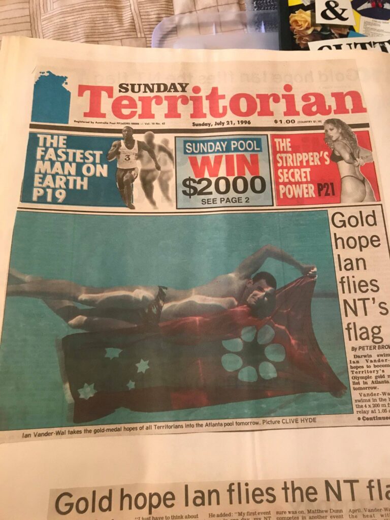 Front page of the Sunday Territorian in July 1996.